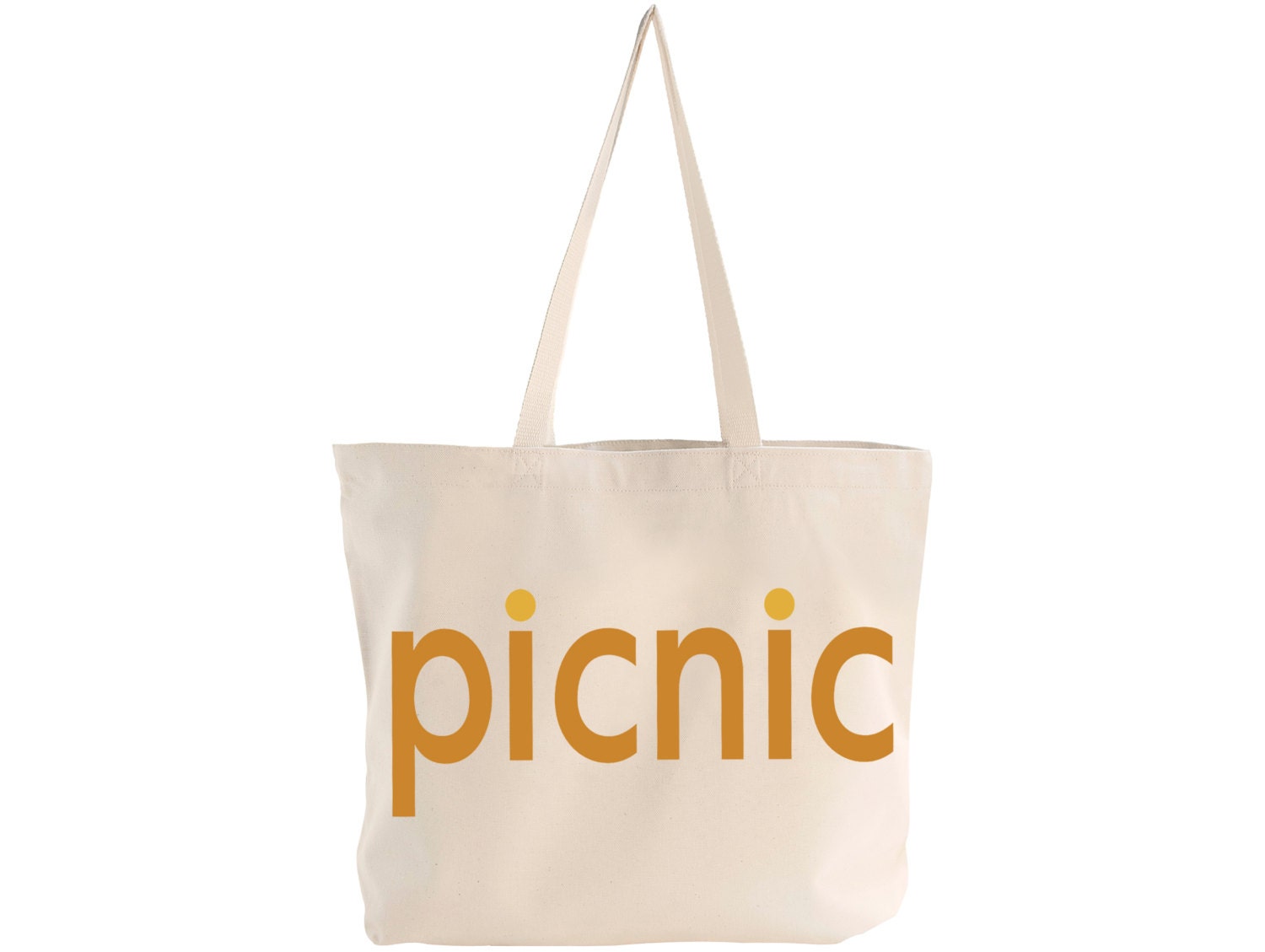 EXTRA LARGE Canvas Market Tote . Screen Printed Eco Friendly . 19.5"w x 15"h x 5"d