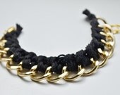Black Woven Chain Bracelet