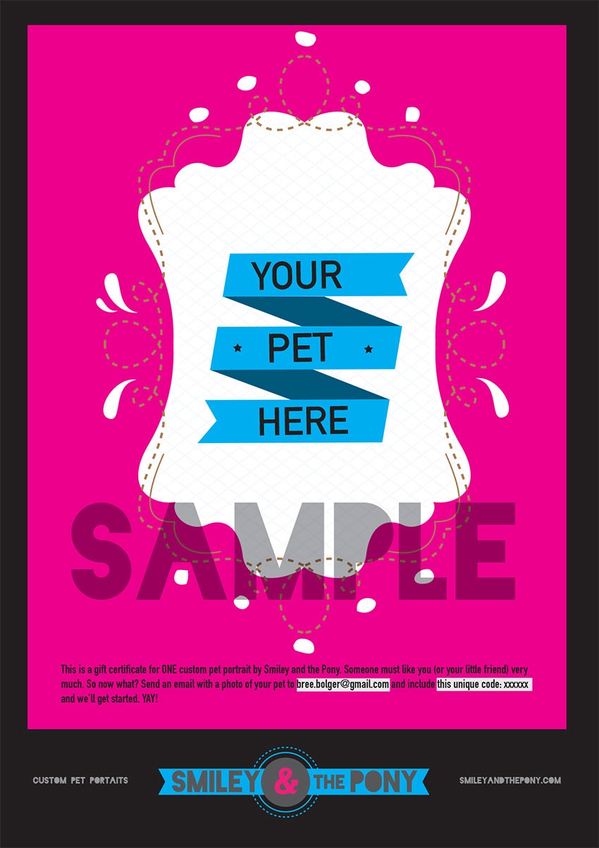 Custom Pet Illustration - gift certificate