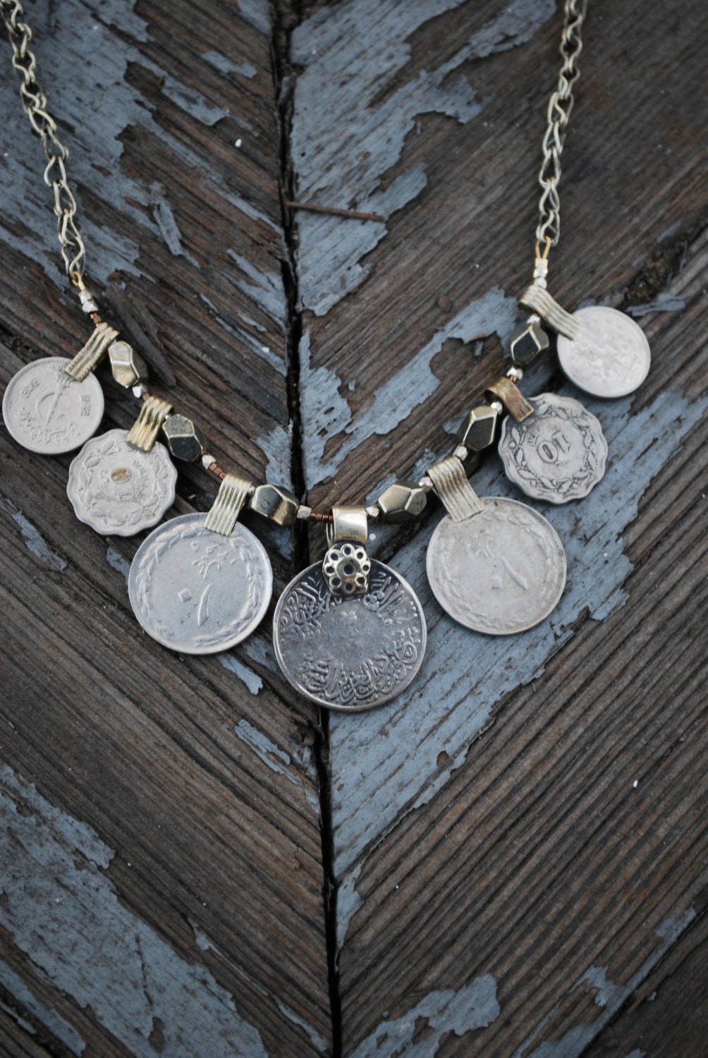 fools gold and quartz-Tribal belly dance collar