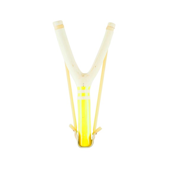 Neon Yellow & Natural Slingshot