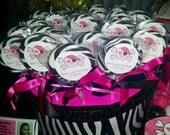 Cake Pop Pink Zebra Print Cake stand/Topper Centerpiece display/Party/Table Decoration 8"