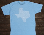 Texas City T-shirt  -   "I've Been Everywhere" - Blue Heather Blend