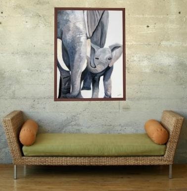 The Elephants (Original Acrylic on Canvas) - Kim.T 11