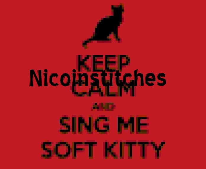 Soft Kitty cross stitch pattern -PATTERN ONLY