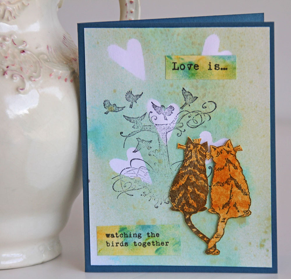 Cat Love Greeting Card Wedding Anniversary Valentine - CarolaBartz