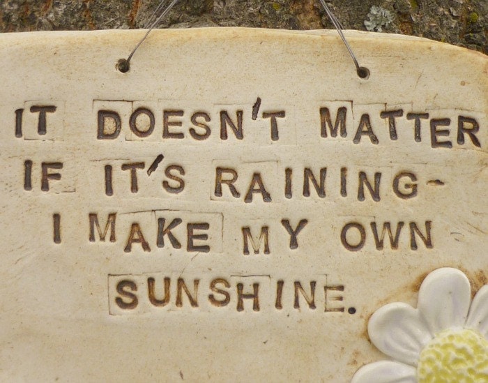 Sunshine positive Affirmation inspirational sign Wall Hanging plaque Home decor HANDMADE