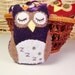 Sleepy Owl - Baby Owl - Hanging Owl Ornament - Owl Home Decor