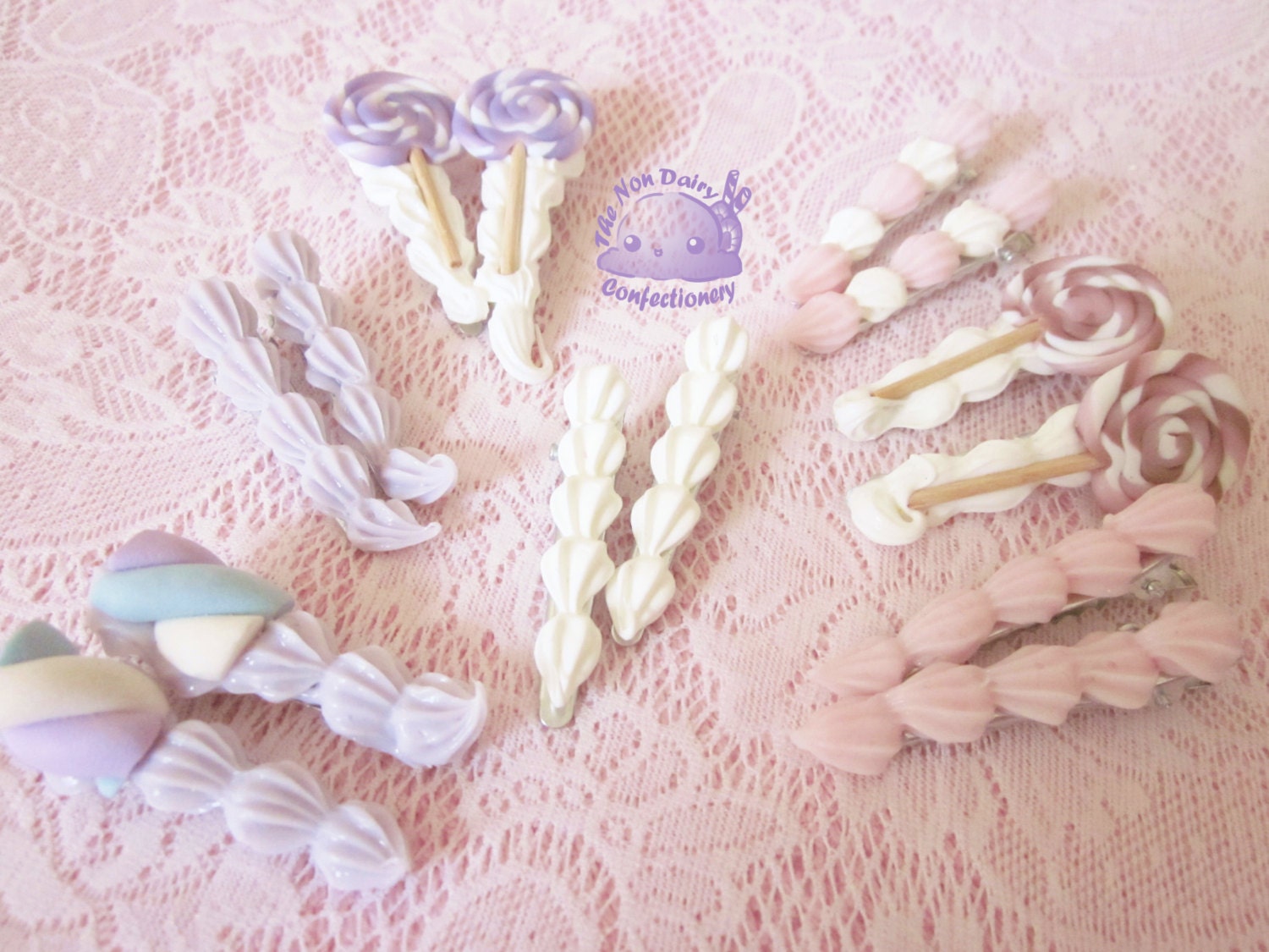 Kawaii Whipped Cream Barrettes