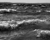 16x20 Fine Art Photography Black and White, Beach House Art. Modern Lake Home Decor, Nature Photograph, Ocean Photo, Costal Fine Art