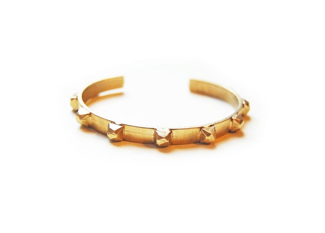 crystal cuff, bronze