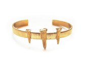 shark tooth cuff, bronze