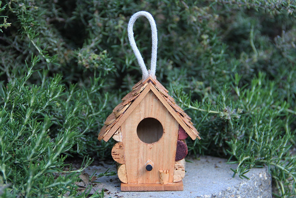 Little Birdhouse, wood and wine corks
