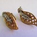 Vintage Goldtone Diamondique Clip On