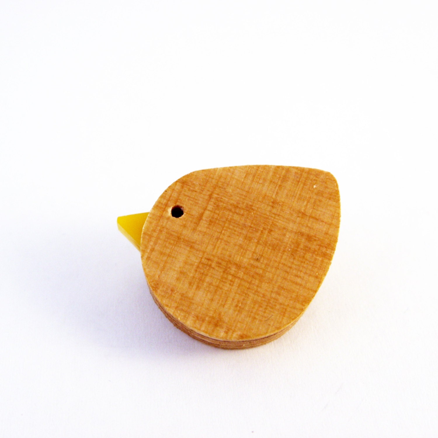 Wooden Bird Brooch - Hand made wooden brooch