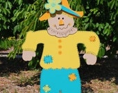 Wooden Outdoor Scarecrow Decoration - Whimsical Lawn Art
