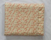 Planes, Trains, and Trucks Red and White Quilted Baby Blanket