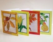 THANKSGIVING CARDS 8-Card Set Autumn Harvest Fine Art Collage Cards