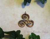 Celtic Copper Triskele pendant