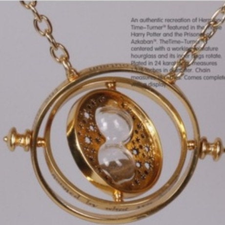 Harry Potter TIME TURNER necklace Pendant Hermione Granger Necklace 18k Yellow plated