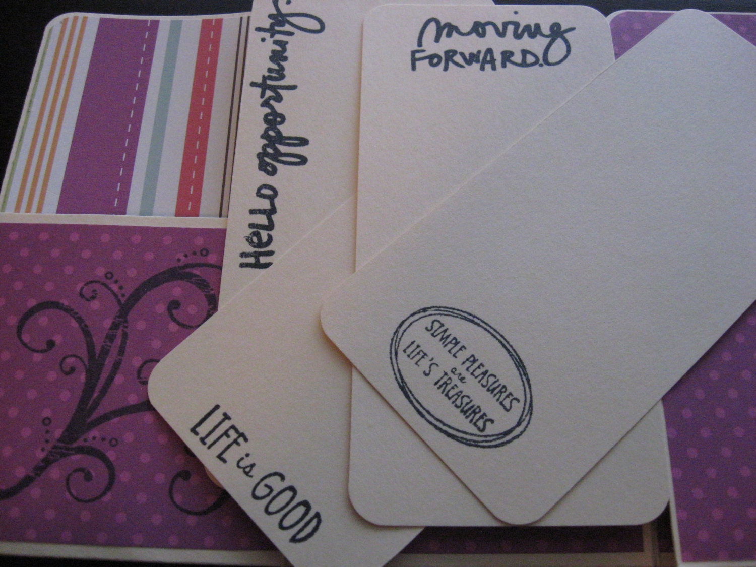 Things that Matter Most - handmade 4 panel journal booklet