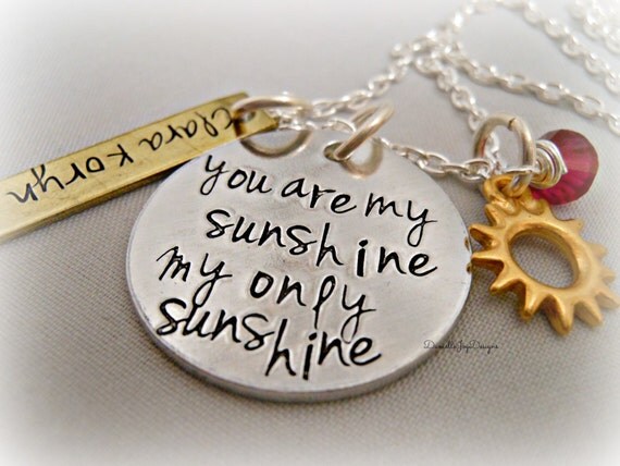 Hand Stamped You Are My Sunshine My Only by DanielleJoyDesigns