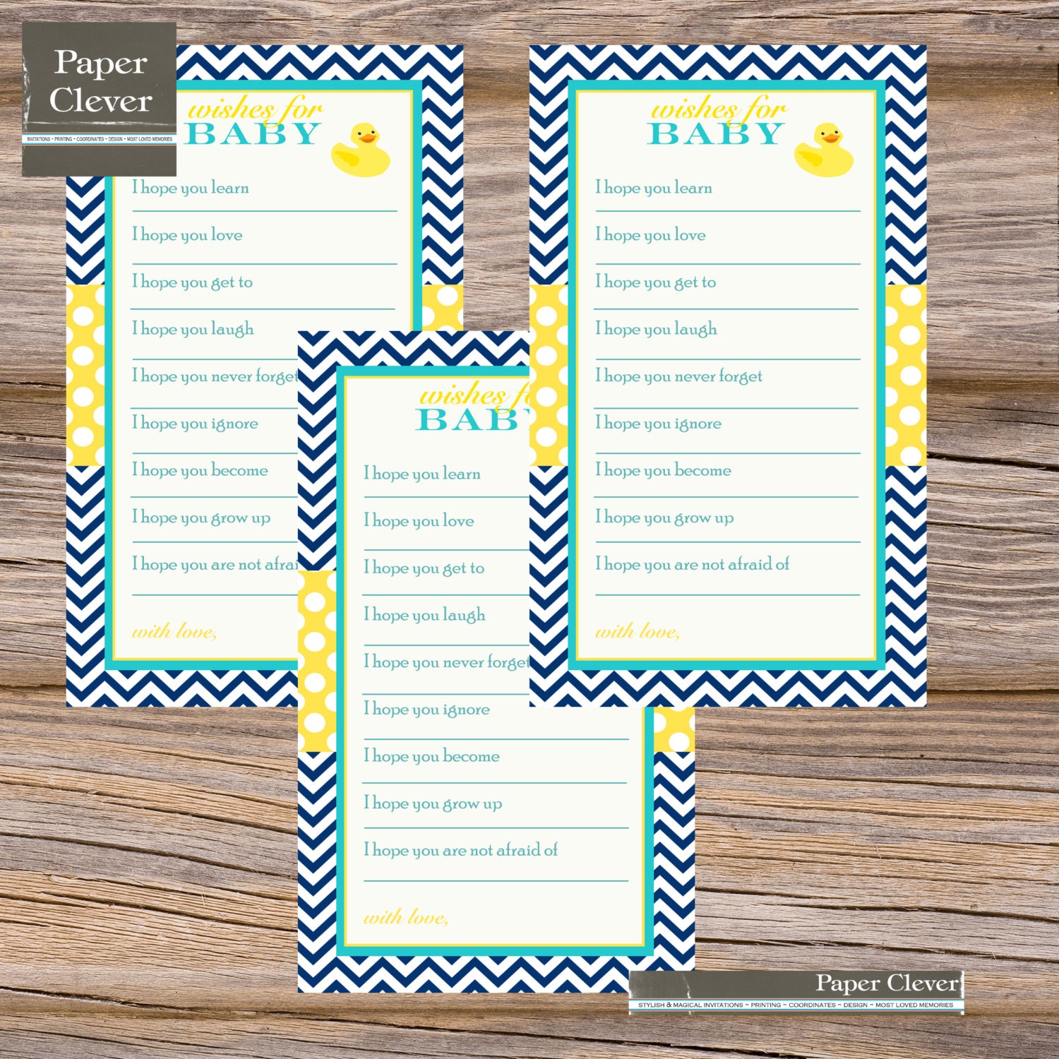 Well wishes for baby Chevron Stripe, rubber duck, navy blue-INSTANT DOWNLOAD,printable Il_170x135