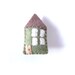 Green miniature house magnet, style number four
