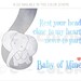 Baby Elephant Nursery Art Print - yellow and gray decor - Baby Mine, Dumbo lyrics, Disney - a mother's love, baby shower gift - 8 x 10