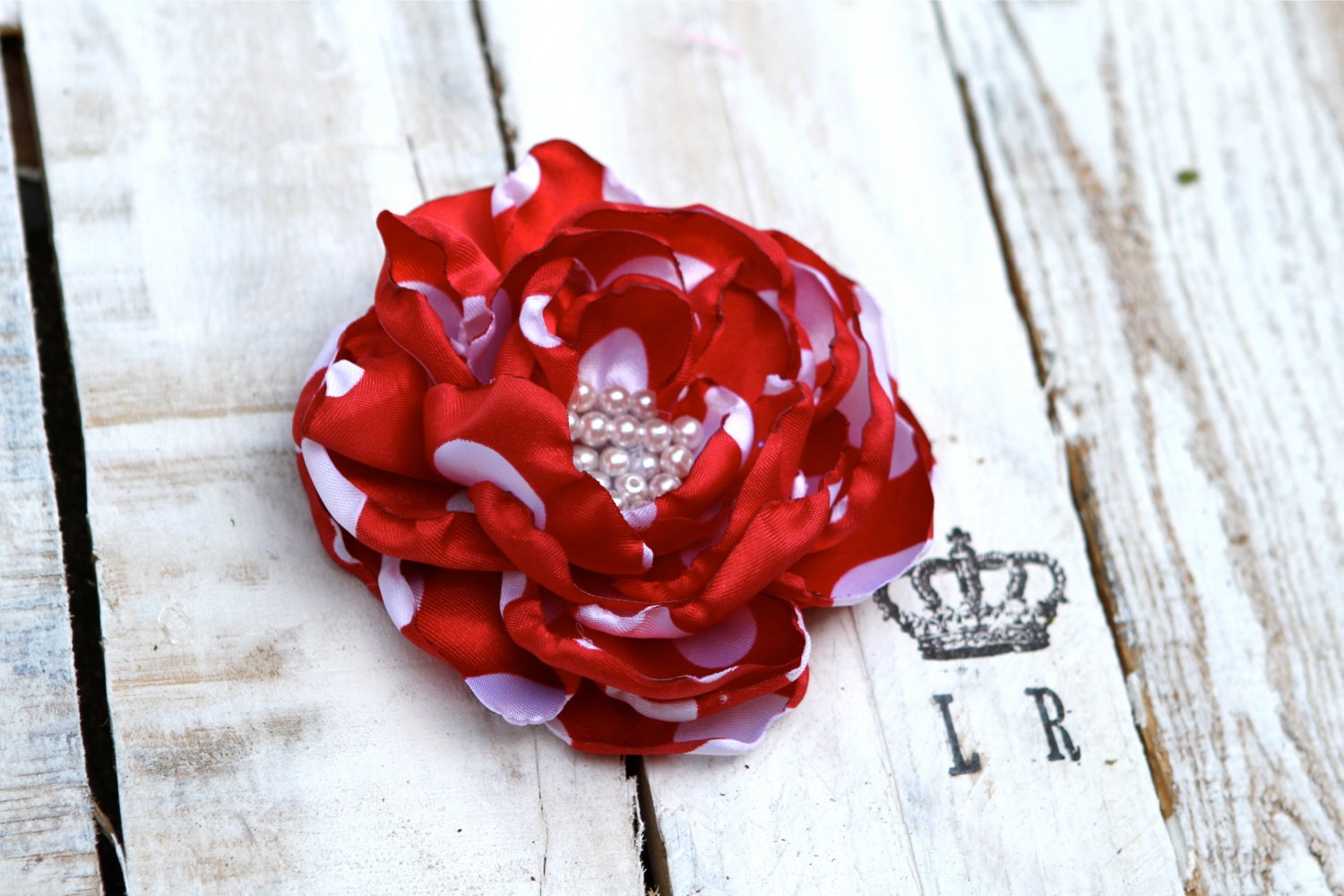 Strawberry Shortcake Red & White Polka Dot Clip by London Raquel