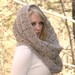 Cowl Scarf  /The Rochdale/ Chunky Cowl Scarf Crochet Snood  Fog