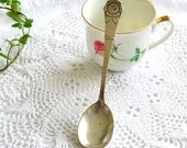Dessert spoon vintage Swedish  silver plate  shabby and charming