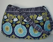 Buttercup Bag in Modern Meadow, Navy Herringbone