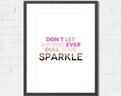 Art Print Sparkle Archival Print 8x10 or A4