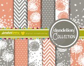Dandelion Digital Paper Set - Set of 12