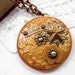 Believe Steampunk Pendant Necklace Beaded Jewelry Victorian Industrial Upcycled Polymer Clay Boho Bronze Star Flower Women Inspirational