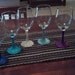 Set of 6 glitter stem wine glasses customize them