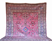 Antique Persian Mashad Rug c1880s