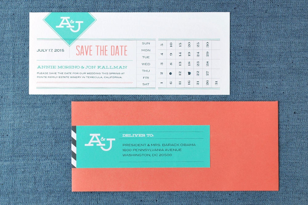 Destination Ticket Save the Date - Set of 25