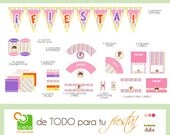 Dora the explorer PRINTABLE Party kit Dora la exploradora a Aventureira l'exploratrice Boots Backpack map latino mexican 5 de mayo