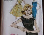 Retro 60's Dress Pattern, Butterick 6582, Size 6, 8, 10