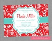 Printable Bridal Shower Invitation - Shower Themed Floral Invite - Colors and Text Customizable Il_170x135