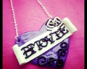 B-Movie Horror Inspired Gothic Tattoo Heart Necklace