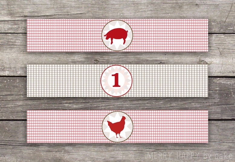 County Fair Birthday Party Water Bottle Labels
