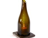 Recycled Wine Bottle Hurricane Lantern - Small 750ml