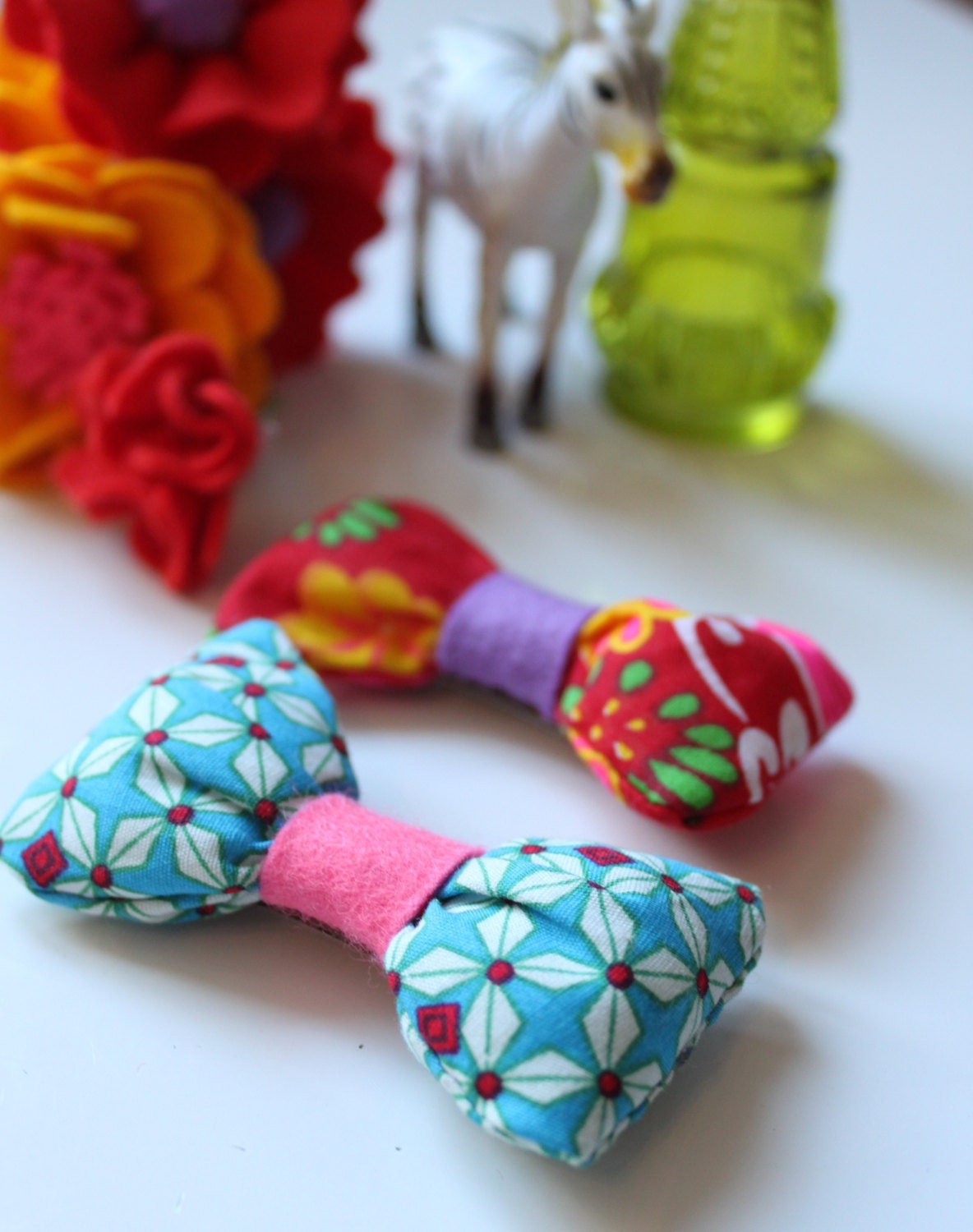 Set of 2 hair accessories pins Ribbon