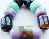 Barrels - handmade lampwork bead set