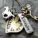 Personalized Handstamped Horse Necklace-Artisan Horse Charm Necklace-Hand Stamped Mixed Metal Necklace