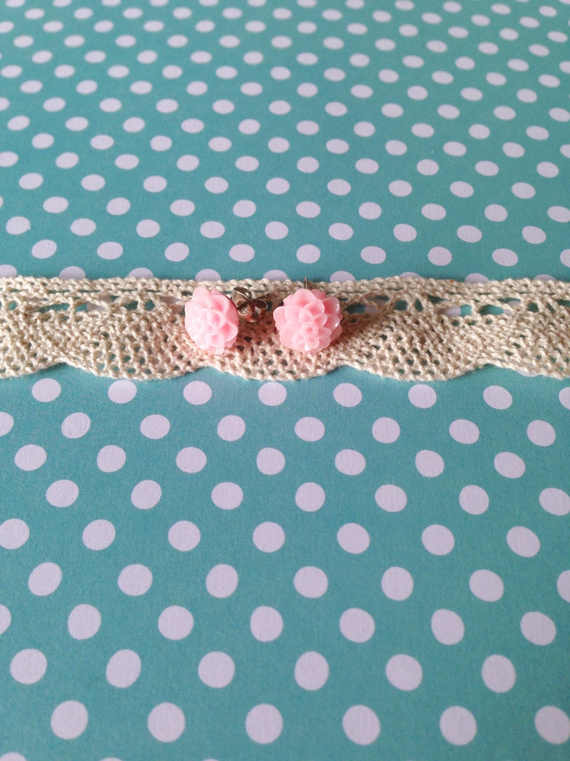 Baby Pink Chrysanthemum Earrings