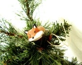 Fox Ornament - Polymer Clay Fox - Fox Christmas Ornament